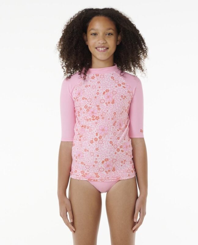Rip Curl Summer Solstice Short Sleeve Rash Vest - Girls (8-16 Years) Bright Pink. Rip Curl Rashvests in Girls Rashvests & Girls Wetsuits. Code: 12XGRV