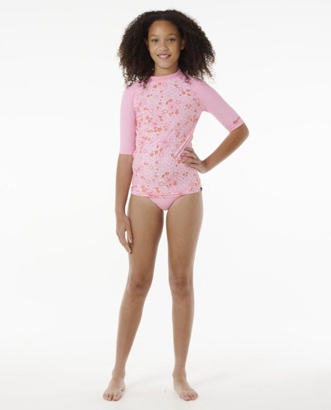 Rip Curl Summer Solstice Short Sleeve Rash Vest - Girls (8-16 Years) Bright Pink. Rip Curl Rashvests in Girls Rashvests & Girls Wetsuits. Code: 12XGRV