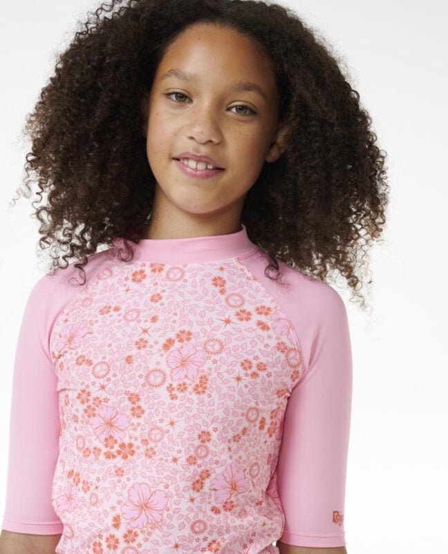Rip Curl Summer Solstice Short Sleeve Rash Vest - Girls (8-16 Years) Bright Pink. Rip Curl Rashvests in Girls Rashvests & Girls Wetsuits. Code: 12XGRV