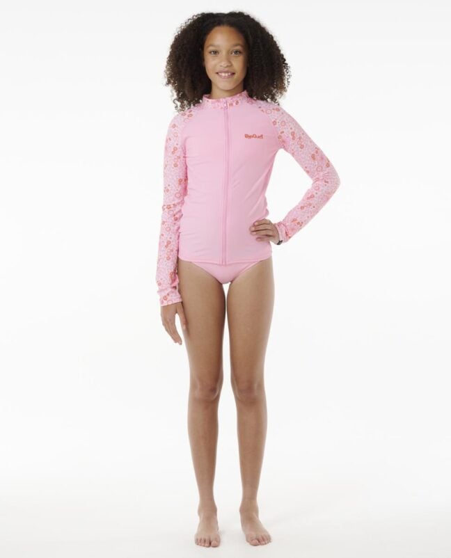 Rip Curl Summer Ls Zip Rash Vest- Bright Pink. Rip Curl Rashvests in Girls Rashvests & Girls Wetsuits. Code: 12YGRV