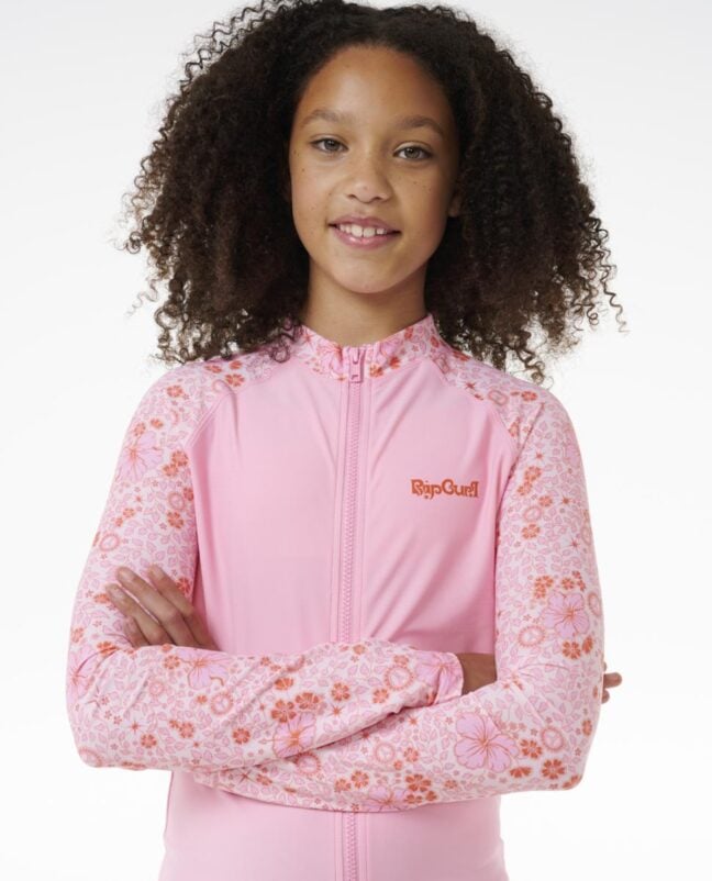 Rip Curl Summer Ls Zip Rash Vest- Bright Pink. Rip Curl Rashvests in Girls Rashvests & Girls Wetsuits. Code: 12YGRV