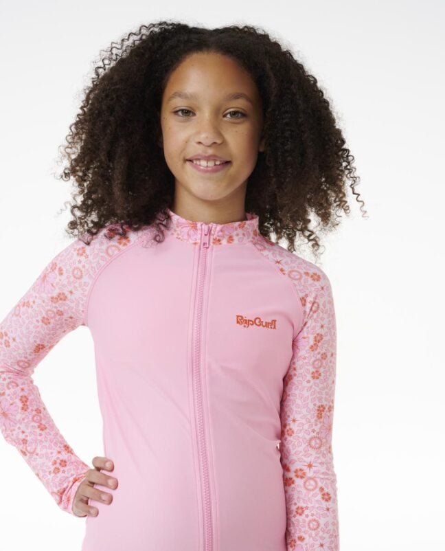 Rip Curl Summer Ls Zip Rash Vest- Bright Pink. Rip Curl Rashvests in Girls Rashvests & Girls Wetsuits. Code: 12YGRV