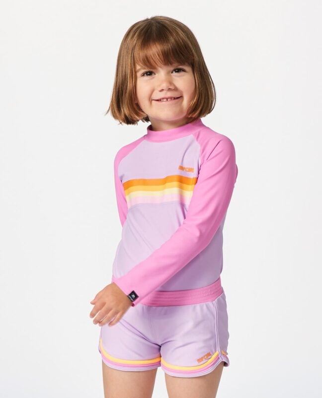 Rip Curl Rainbow Tide Ls Rash Vest Bright Pink. Rip Curl Rashvests in Toddler Girls Rashvests & Toddler Girls Wetsuits. Code: 13FJRV