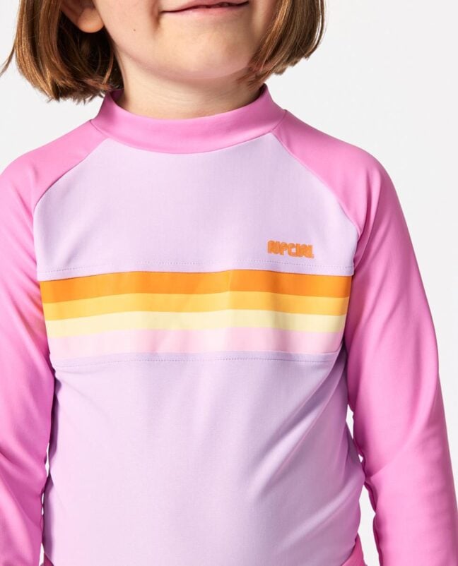 Rip Curl Rainbow Tide Ls Rash Vest Bright Pink. Rip Curl Rashvests in Toddler Girls Rashvests & Toddler Girls Wetsuits. Code: 13FJRV