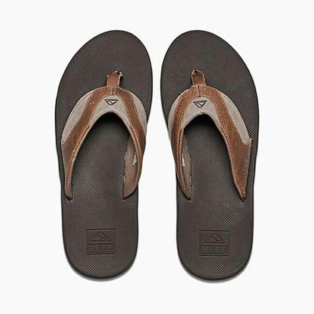 Reef Leather Fanning Brown/brown. Reef Thongs in Mens Thongs & Mens Footwear. Code: 2156