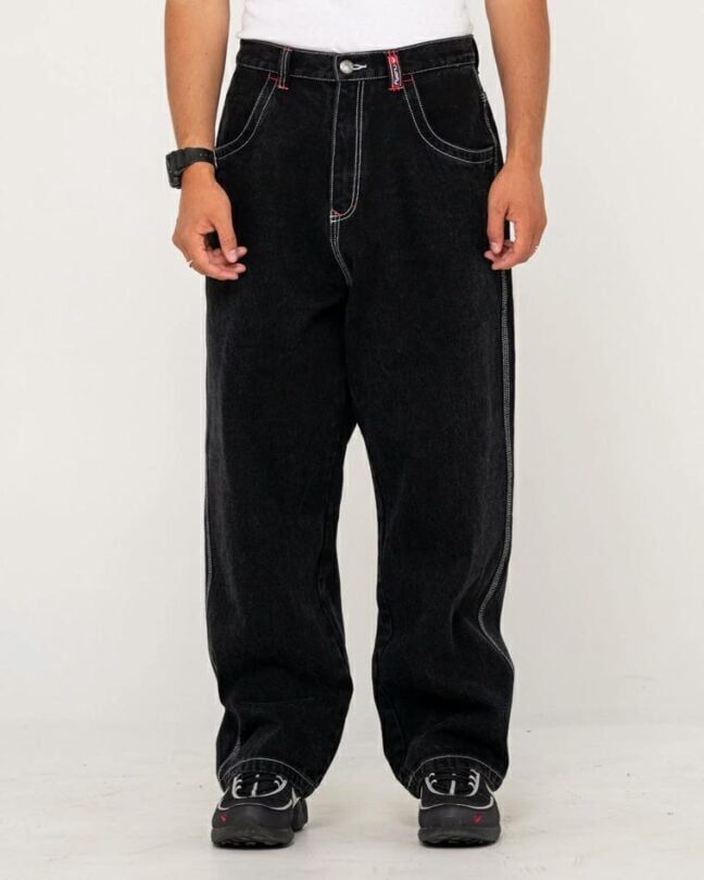Rusty Turbo Baggy Jean Black Out. Rusty Jeans in Mens Jeans & Mens Pants & Jeans. Code: DEM0091