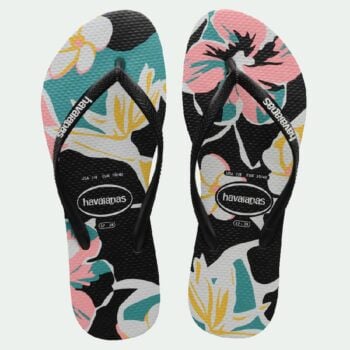 Havaianas Slim Print Floral Black/black Black/black. Havaianas Thongs in Womens Thongs & Womens Footwear. Code: HSPF1071