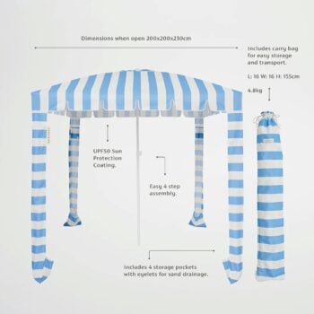Sunnylife Beach Cabana Le Weekend Mid Blue Cream. Sunnylife Other in Generic Other & Generic Accessories. Code: S41BCBLU
