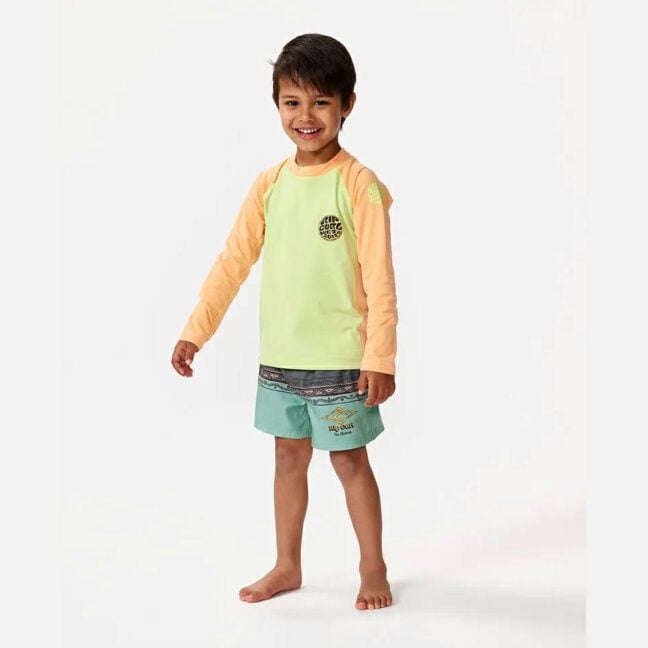 Rip Curl Icons Uv Brushed Long Sleeve Rash Vest - Boys (1-8 Years) Lime. Rip Curl Rashvests in Toddlers Rashvests & Toddlers Wetsuits. Code: TNHTRV