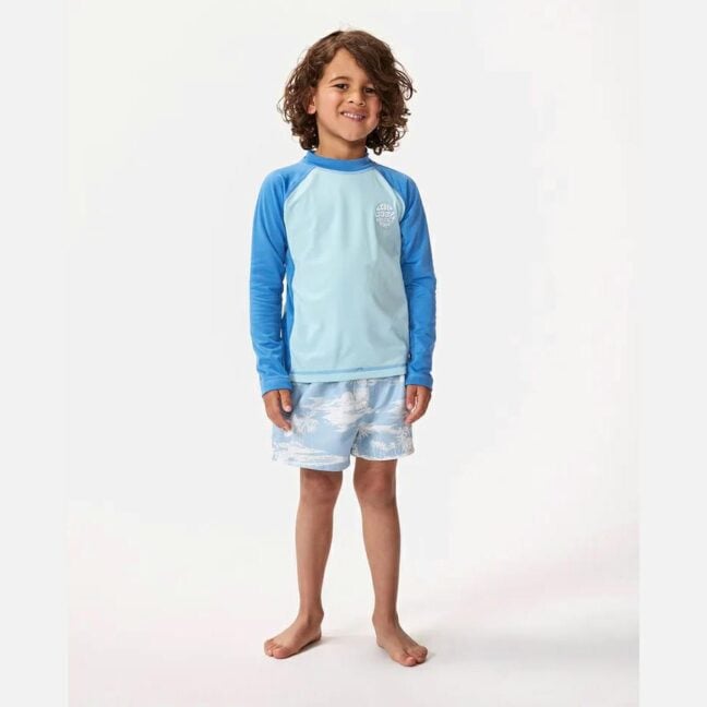 Rip Curl Icons Uv Brushed Long Sleeve Rash Vest - Boys (1-8 Years) Blue Gum. Rip Curl Rashvests in Toddlers Rashvests & Toddlers Wetsuits. Code: TNHTRV