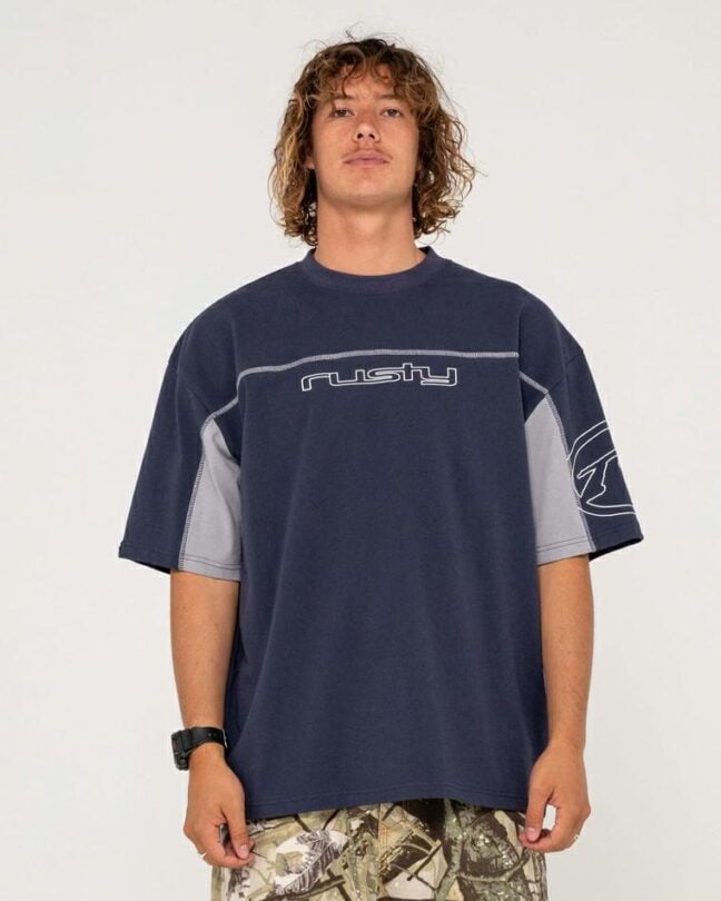 Rusty Cyberwave Short Sleeve Te Dbl. Rusty Tees in Mens Tees & Mens T-shirts & Singlets. Code: TTM3061