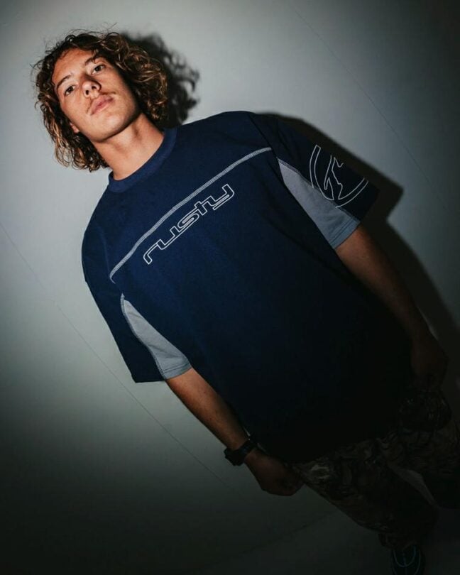 Rusty Cyberwave Short Sleeve Te Dbl. Rusty Tees in Mens Tees & Mens T-shirts & Singlets. Code: TTM3061
