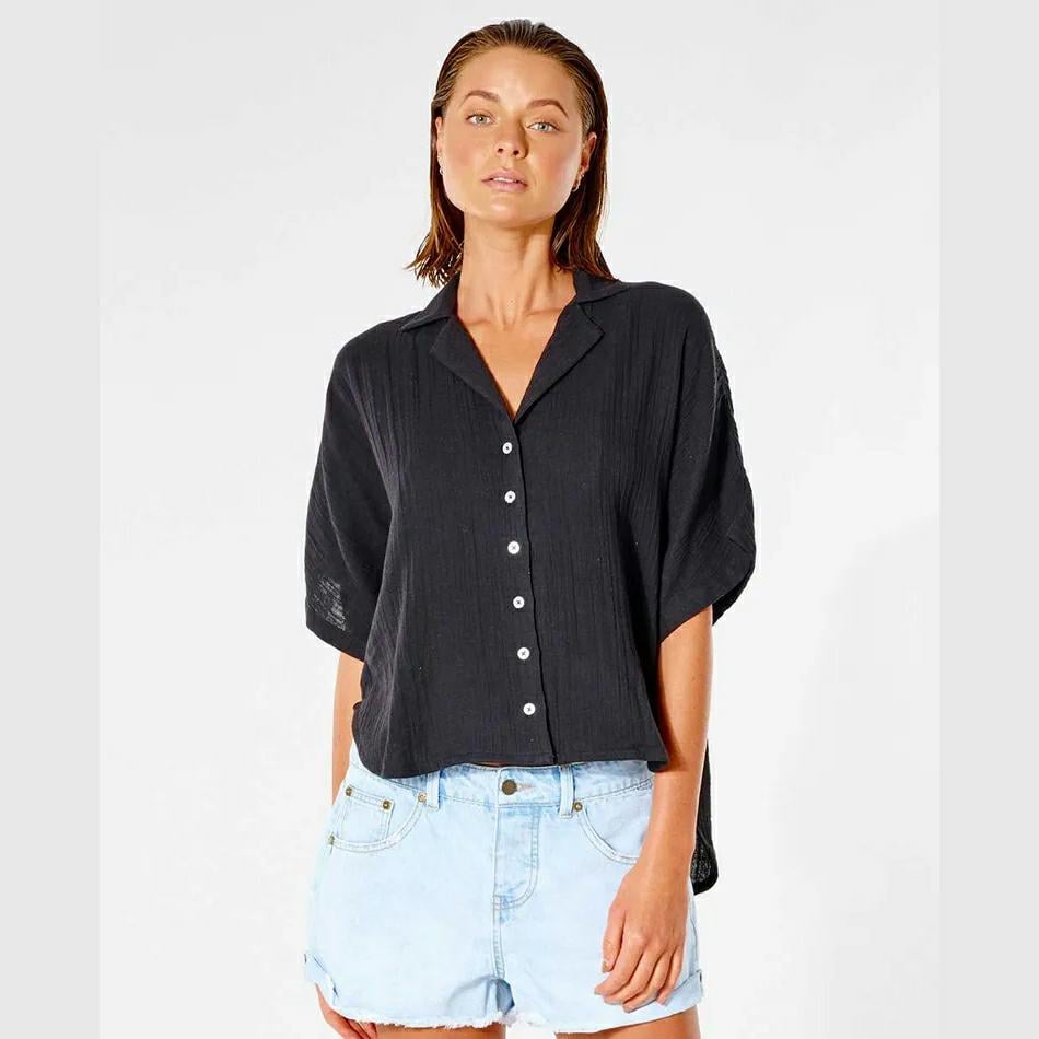 Rip Curl Premium Surf Shirt Sleeve Shirt Black. Rip Curl Shirts - Short Sleeve in Womens Shirts - Short Sleeve & Womens Shirts. Code: 032WSH