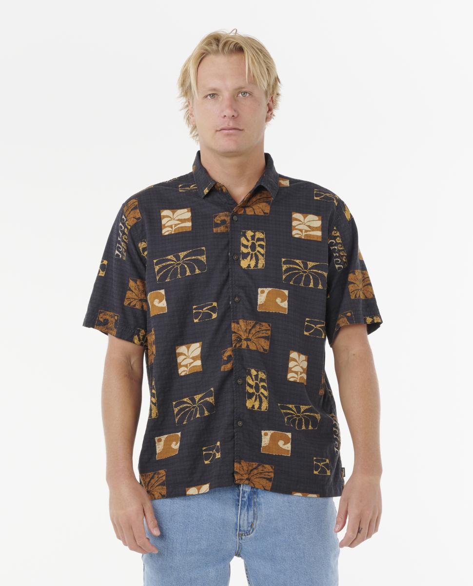 A.P.C. Roy Woven Short Sleeve Shirt Brown at