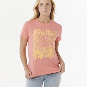 Rip Curl Keepsakes Standard Tee Washed Watermelon. Rip Curl Tees in Womens Tees & Womens T-shirts & Singlets. Code: 0J8WTE
