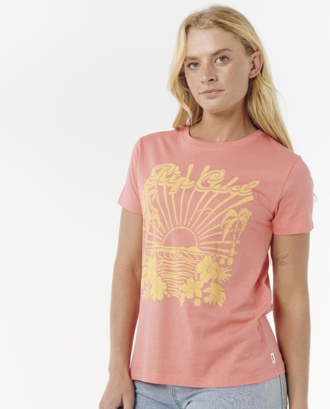 Rip Curl Keepsakes Standard Tee Washed Watermelon. Rip Curl Tees in Womens Tees & Womens T-shirts & Singlets. Code: 0J8WTE