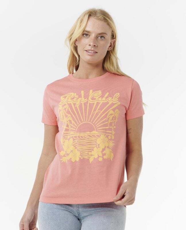Rip Curl Keepsakes Standard Tee Washed Watermelon. Rip Curl Tees in Womens Tees & Womens T-shirts & Singlets. Code: 0J8WTE
