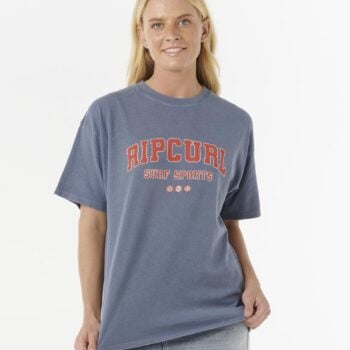 Rip Curl Varsity Sports Heritage T Blue Grey. Rip Curl Tees in Womens Tees & Womens T-shirts & Singlets. Code: 0K1WTE