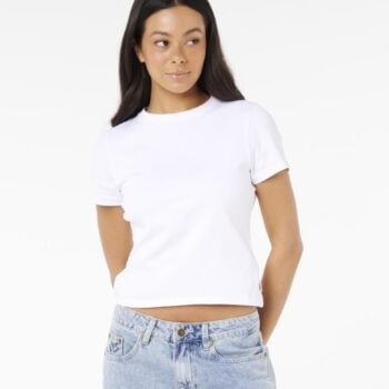 Rip Curl Classic Fitted Tee White. Rip Curl Tees in Womens Tees & Womens T-shirts & Singlets. Code: 0LTWTE