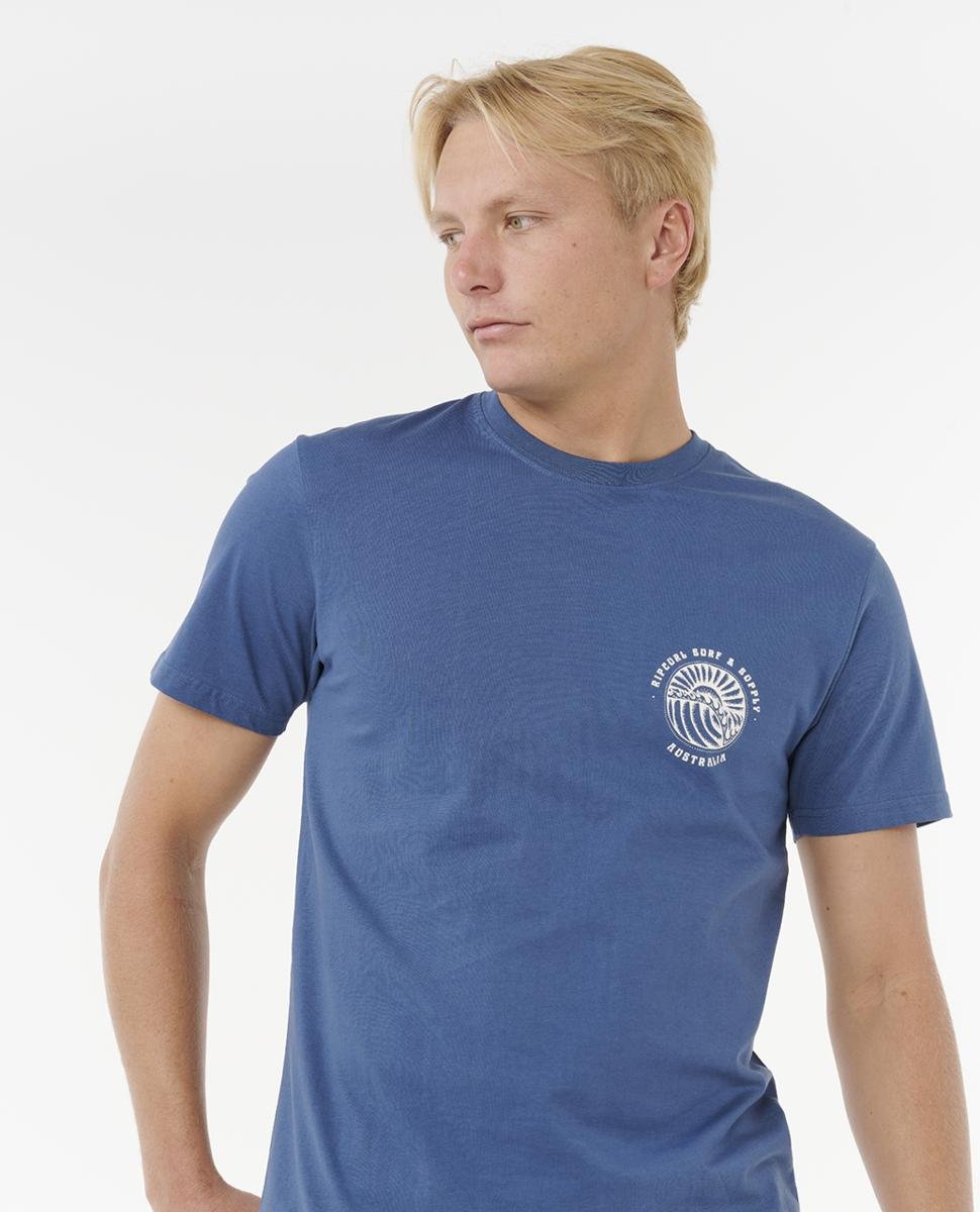 Rip Curl Sunsets Destination Tee Light Navy Aust. Rip Curl Tees in Mens Tees & Mens T-shirts & Singlets. Code: 0ONMTE