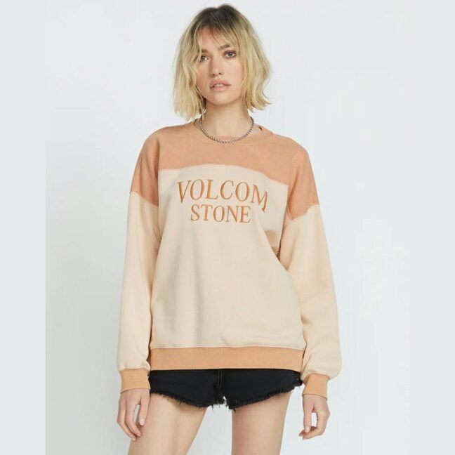 Volcom Stone Blocked Crew Champagne Gold. Volcom Sweats in Womens Sweats & Womens Jackets, Jumpers & Knits. Code: B4612501