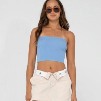 Rusty Amelia Strapless Knit Top Periwinkle Blue. Rusty Fashion Tops in Womens Fashion Tops & Womens T-shirts & Singlets. Code: FSL0672