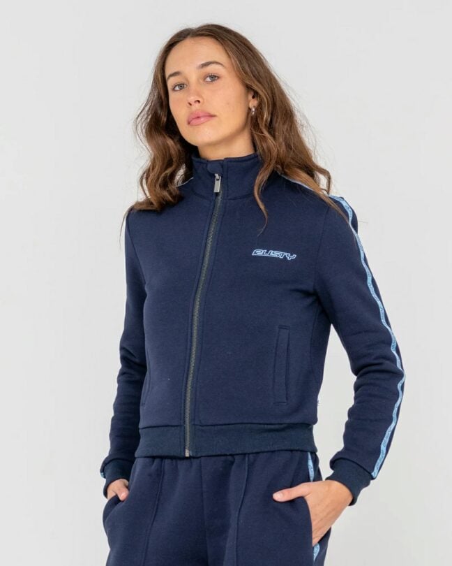 Rusty Midnights Long Sleeve Zip Atlantic Blue. Rusty Knitwears in Womens Knitwears & Womens Jackets, Jumpers & Knits. Code: FTL0853