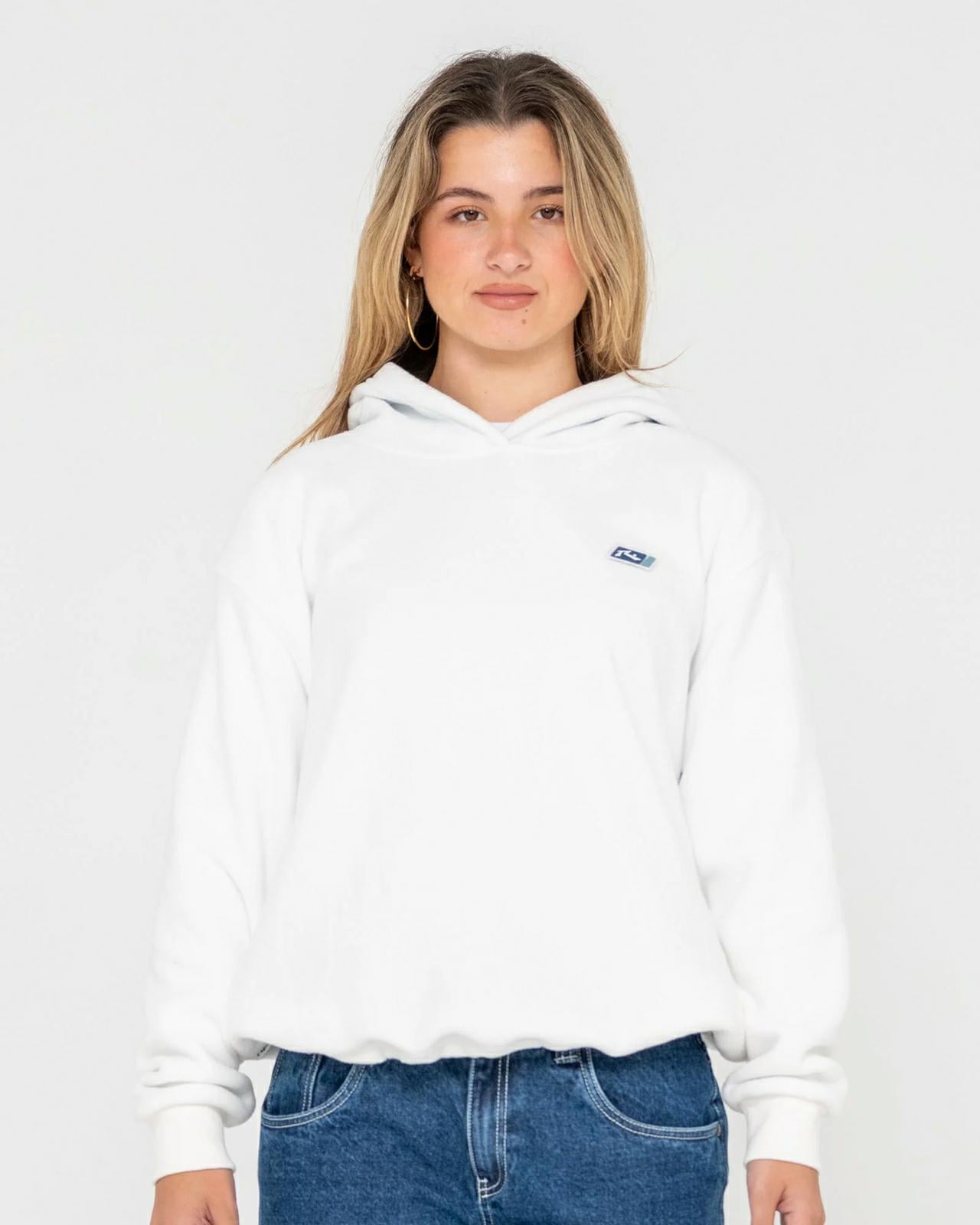 Rusty Bangez N Mash Baggy Hoode Bright White. Rusty Knitwears in Womens Knitwears & Womens Jackets, Jumpers & Knits. Code: FTL0860