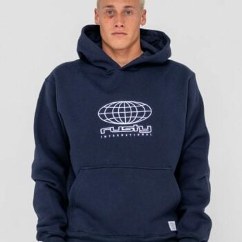 Rusty Internazionale Hooded Fle Navy Blue. Rusty Hoodies in Mens Hoodies & Mens Jackets, Jumpers & Knits. Code: FTM1131
