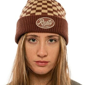 Rusty Check Mate Beanie Brown. Rusty Beanies And Scarves in Womens Beanies And Scarves & Womens Headwear. Code: HBL0333