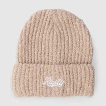 Rusty Bonnie Boucle Beanie Oyster Grey. Rusty Beanies And Scarves in Womens Beanies And Scarves & Womens Headwear. Code: HBL0337