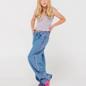 Rusty Flip Girl Low Rise Jean Middy Blue / Pink. Rusty Jeans in Girls Jeans & Girls Pants & Jeans. Code: PAG0032