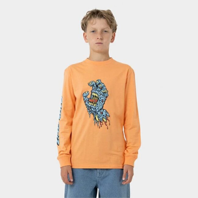 Santa Cruz Skateboards Decaying Hand Centre Ls T Orange. Santa Cruz Skateboards Tees - Long Sleeve in Boys Tees - Long Sleeve & Boys T-shirts & Singlets. Code: SB125-LS01
