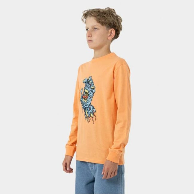 Santa Cruz Skateboards Decaying Hand Centre Ls T Orange. Santa Cruz Skateboards Tees - Long Sleeve in Boys Tees - Long Sleeve & Boys T-shirts & Singlets. Code: SB125-LS01
