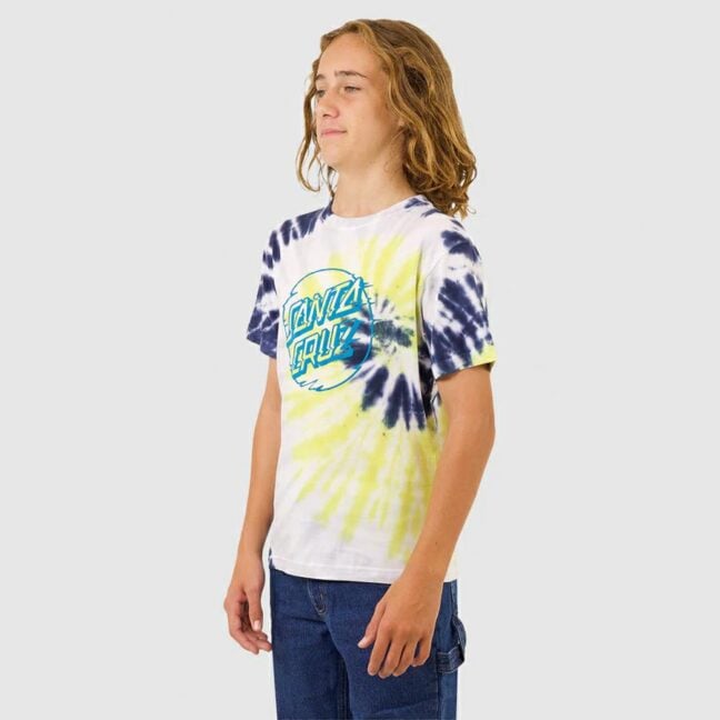 Santa Cruz Skateboards Vivid Dot Mono Tee Navy Tie Dye. Santa Cruz Skateboards Tees in Boys Tees & Boys T-shirts & Singlets. Code: SB224-SS07