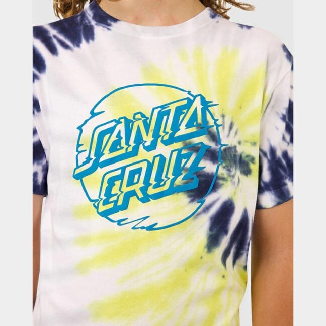 Santa Cruz Skateboards Vivid Dot Mono Tee Navy Tie Dye. Santa Cruz Skateboards Tees in Boys Tees & Boys T-shirts & Singlets. Code: SB224-SS07