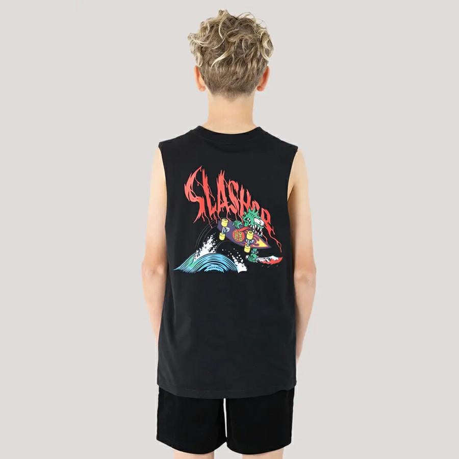 Santa Cruz Skateboards Sc Meek Og Slasher Muscle Black. Santa Cruz Skateboards Singlets & Tanks in Boys Singlets & Tanks & Boys T-shirts & Singlets. Code: SB324-SV02