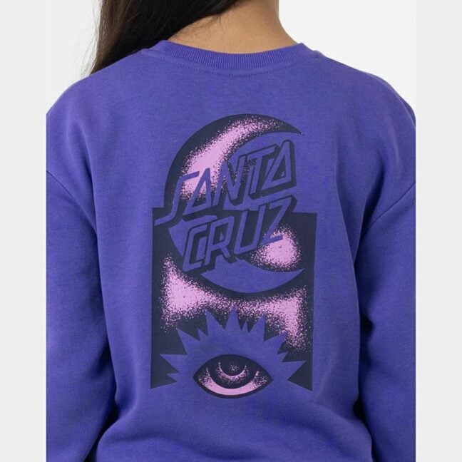 Santa Cruz Skateboards Seeing Moon Dot Chest Swe Iris. Santa Cruz Skateboards Sweats in Girls Sweats & Girls Jackets, Jumpers & Knits. Code: SG125-CR01