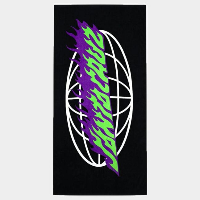 Santa Cruz Skateboards Global Flame Strip Towel Black. Santa Cruz Skateboards Towels in Boys Towels & Boys Accessories. Code: SU324-TO02