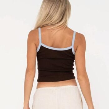 Rusty Short Cut Ribbed Skimmer Java. Rusty Singlets & Tanks in Womens Singlets & Tanks & Womens T-shirts & Singlets. Code: TSL0644