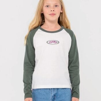 Rusty Heritage Long Sleeve Tee Ecru. Rusty Tees - Long Sleeve in Girls Tees - Long Sleeve & Girls T-shirts & Singlets. Code: TTG0082
