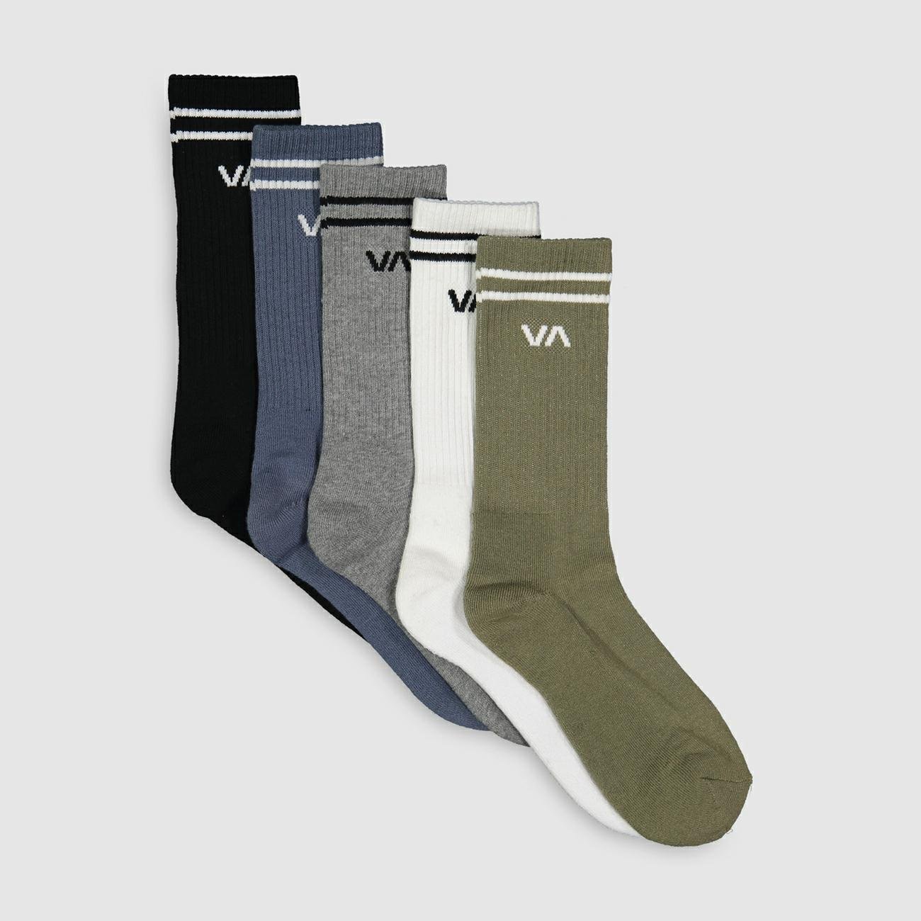 Rvca Union - 5 Pack Socks For Men Multi. Rvca Socks, Underwear, Pyjamas in Mens Socks, Underwear, Pyjamas & Mens Footwear. Code: UVYAA00109