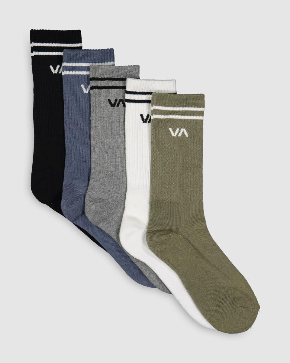 Rvca Union - 5 Pack Socks For Men Multi. Rvca Socks, Underwear, Pyjamas in Mens Socks, Underwear, Pyjamas & Mens Footwear. Code: UVYAA00109