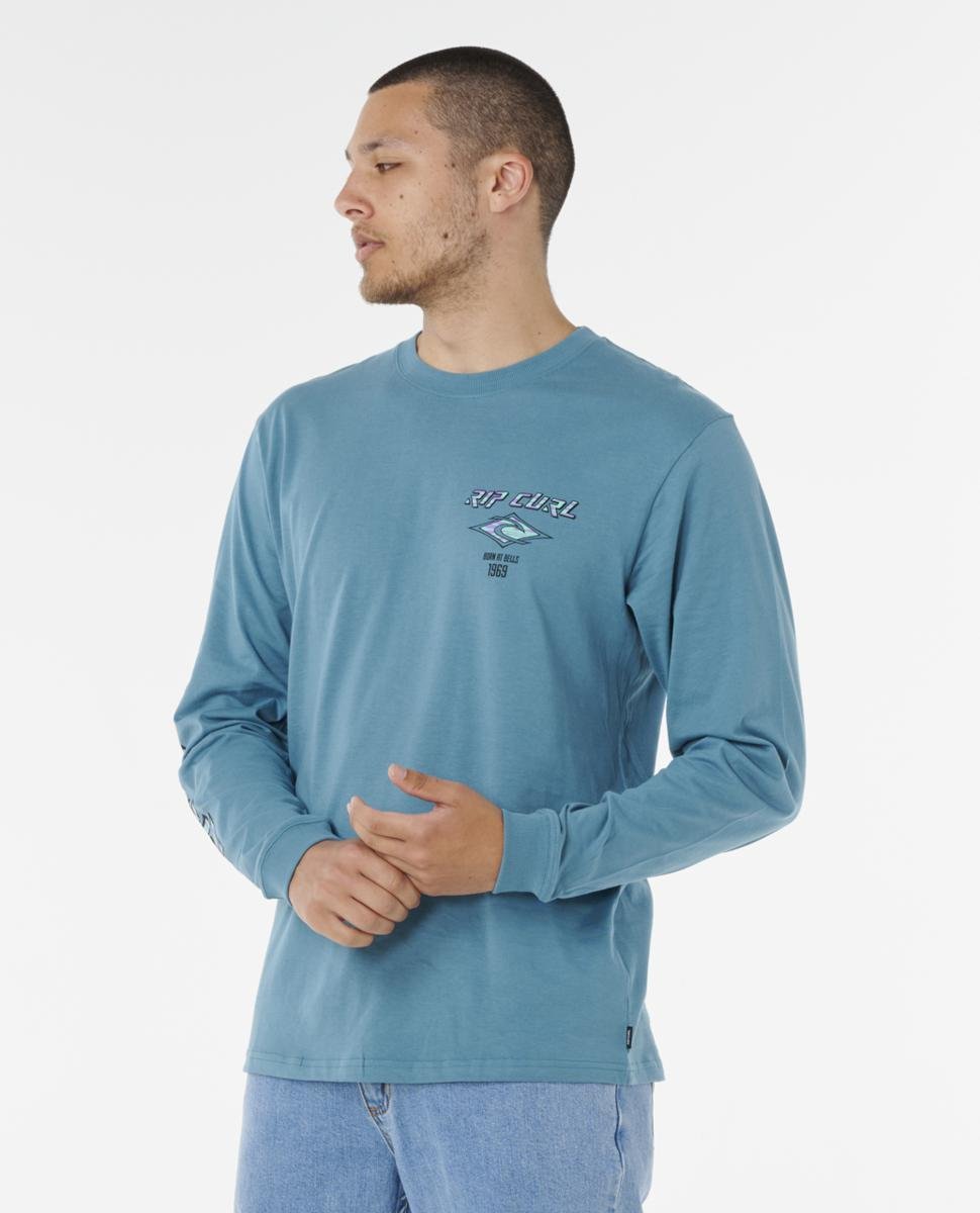 Rip Curl Fade Out Icon L/s Tee Storm Blue. Rip Curl Tees - Long Sleeve in Mens Tees - Long Sleeve & Mens T-shirts & Singlets. Code: 0BQMTE