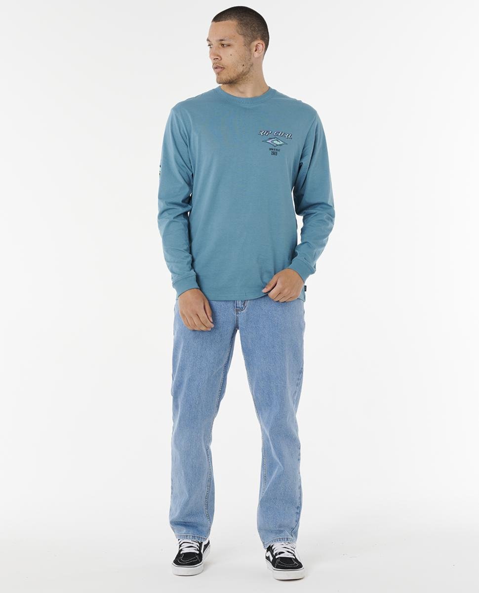 Rip Curl Fade Out Icon L/s Tee Storm Blue. Rip Curl Tees - Long Sleeve in Mens Tees - Long Sleeve & Mens T-shirts & Singlets. Code: 0BQMTE