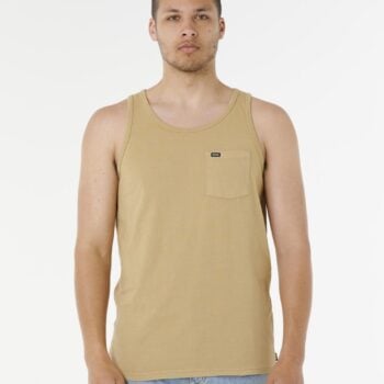 Rip Curl Plain Tank Khaki Rock. Rip Curl Singlets & Tanks in Mens Singlets & Tanks & Mens T-shirts & Singlets. Code: 0BUMTE