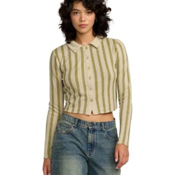 Rvca Willow Ls Eucalyptus. Rvca Knitwears in Womens Knitwears & Womens Tops. Code: 23B033509