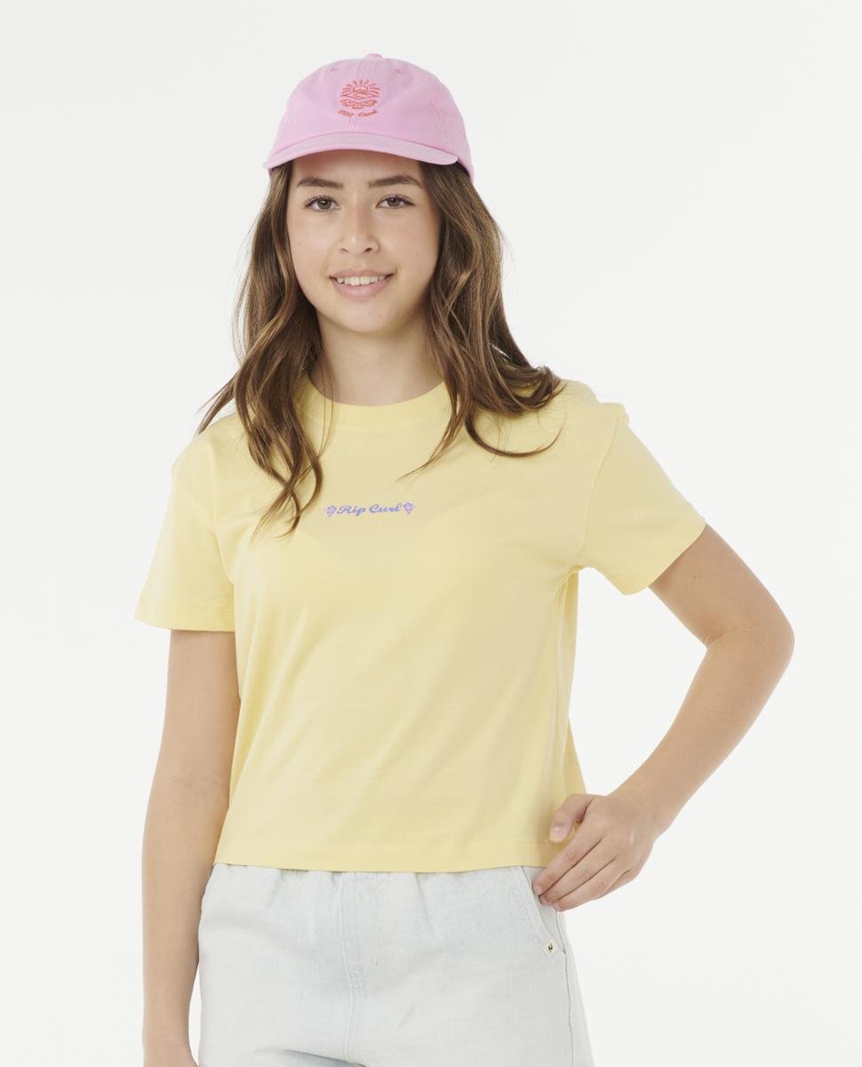 Rip Curl Sunset Skies Crop Tee - Girls (8-16 Years) Banana. Rip Curl Tees in Girls Tees & Girls T-shirts & Singlets. Code: 052GTE