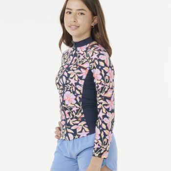 Rip Curl Sunset Sky Z/t Rash Vest- Navy. Rip Curl Rashvests in Girls Rashvests & Girls Wetsuits. Code: 13RGRV