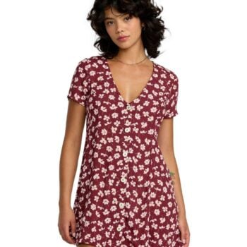 Rvca Understated - Mini Dress For Women Cranberry. Rvca Dresses in Womens Dresses & Womens Skirts, Dresses & Jumpsuits. Code: 23B131508